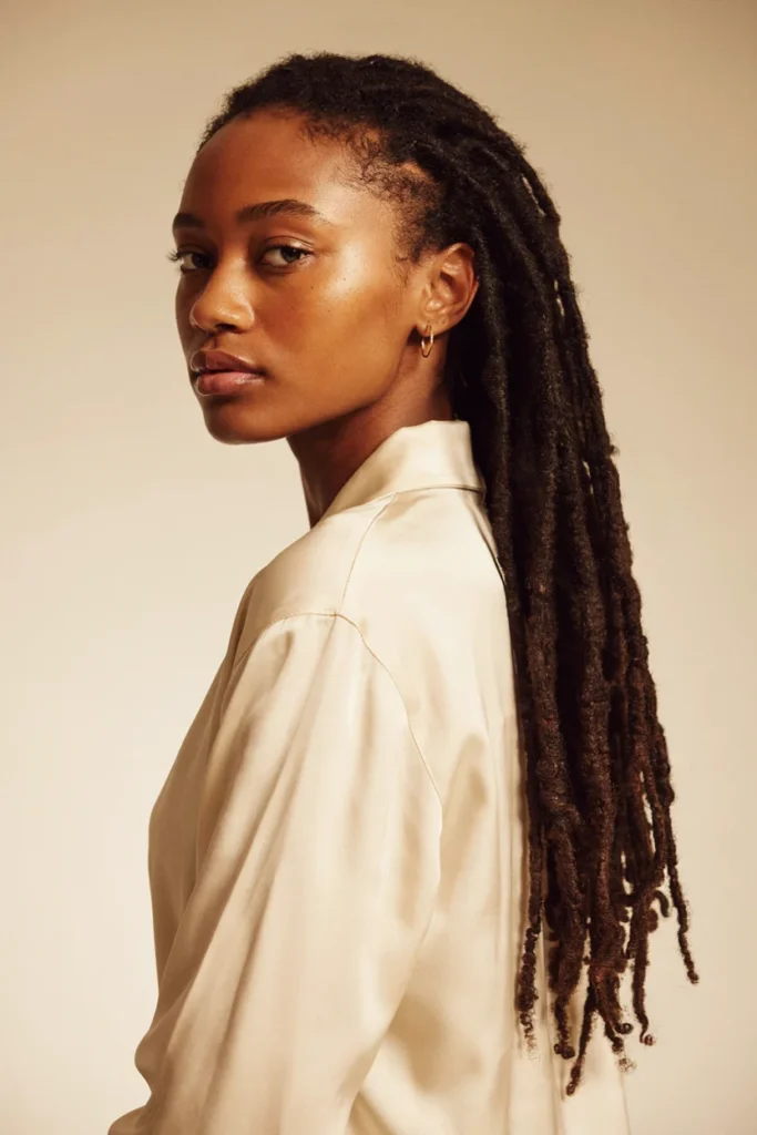 Waist-Length Locs With a Dramatic Undercut