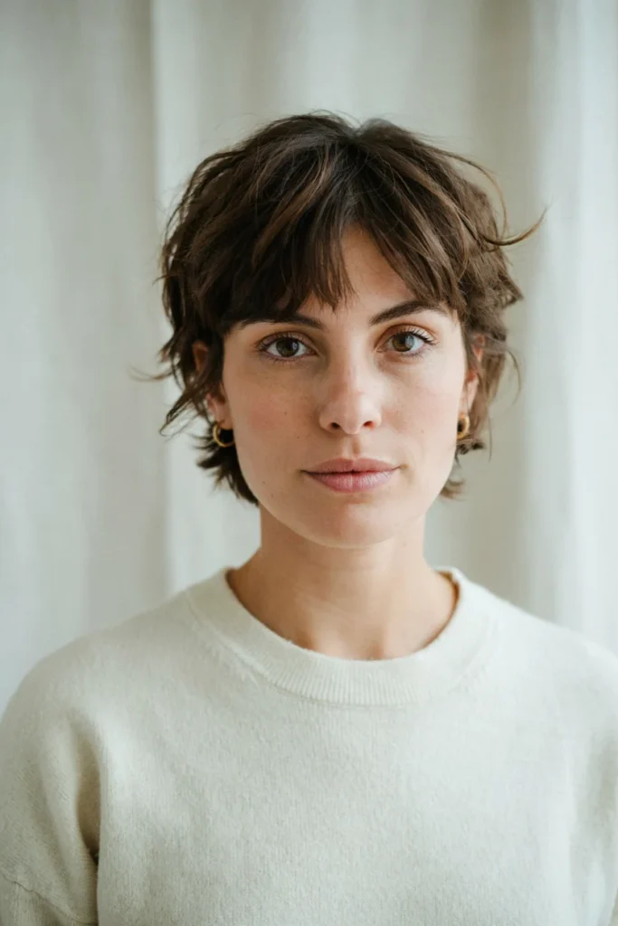 Wispy Bangs for Square Faces