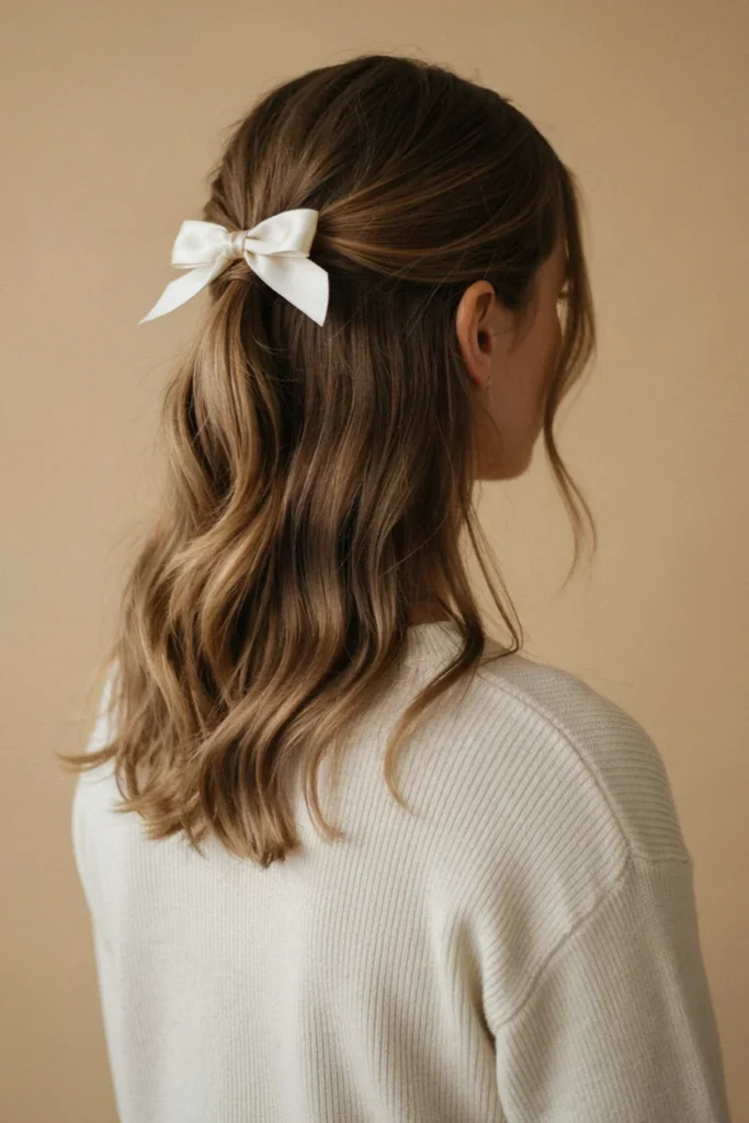 Bow Hairstyle for Medium-Length Hair