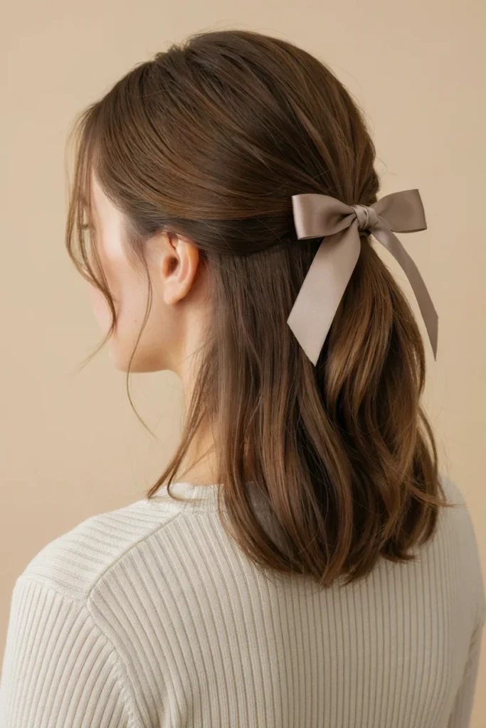 Bow Hairstyle With Face-Framing Pieces