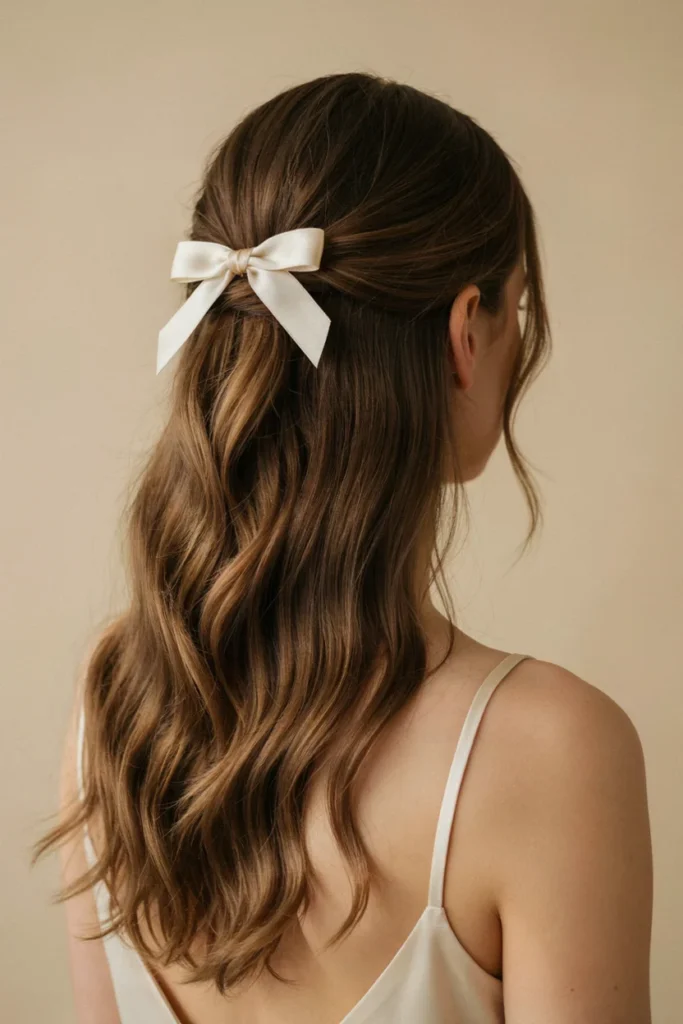 Bow Hairstyle With Soft Waves