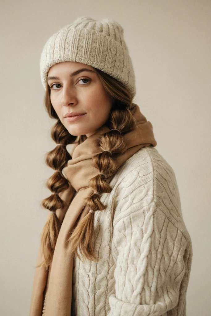 Bubble Ponytail With a Beanie