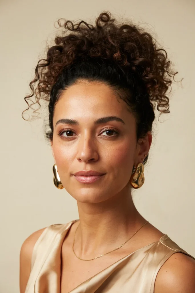 Curly High Puff