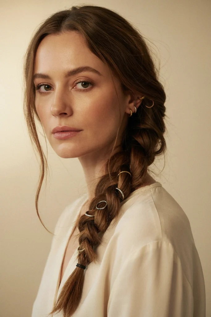 Elf Hairstyle With Hair Rings