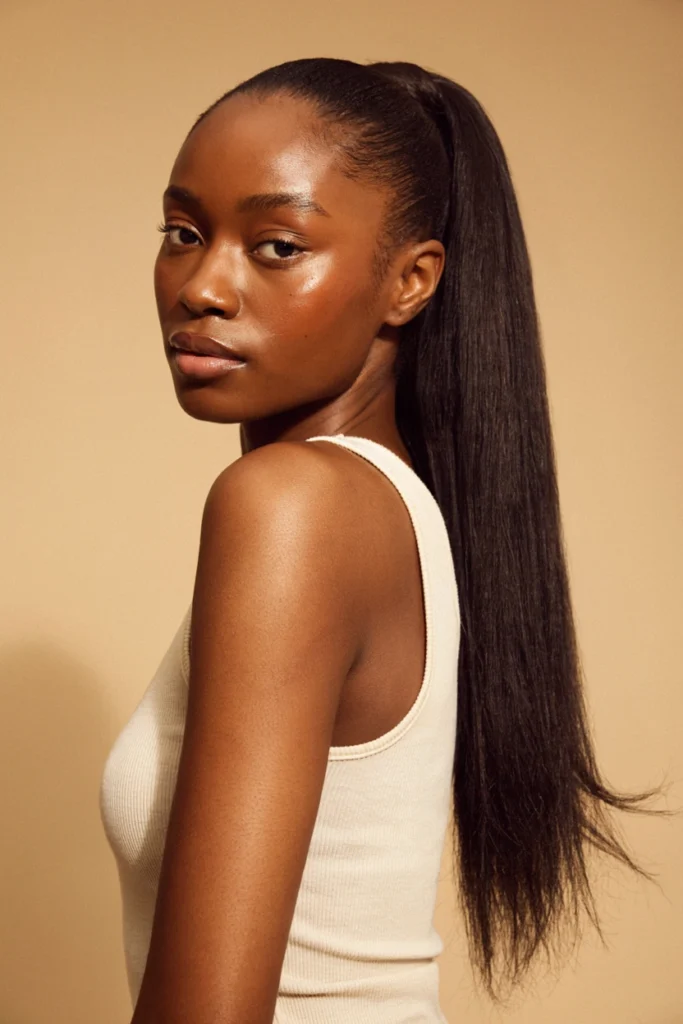 Extra-Long Ponytail with a Bold Undercut