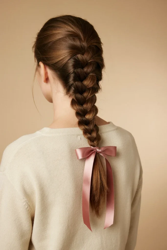 French Braid With a Bow