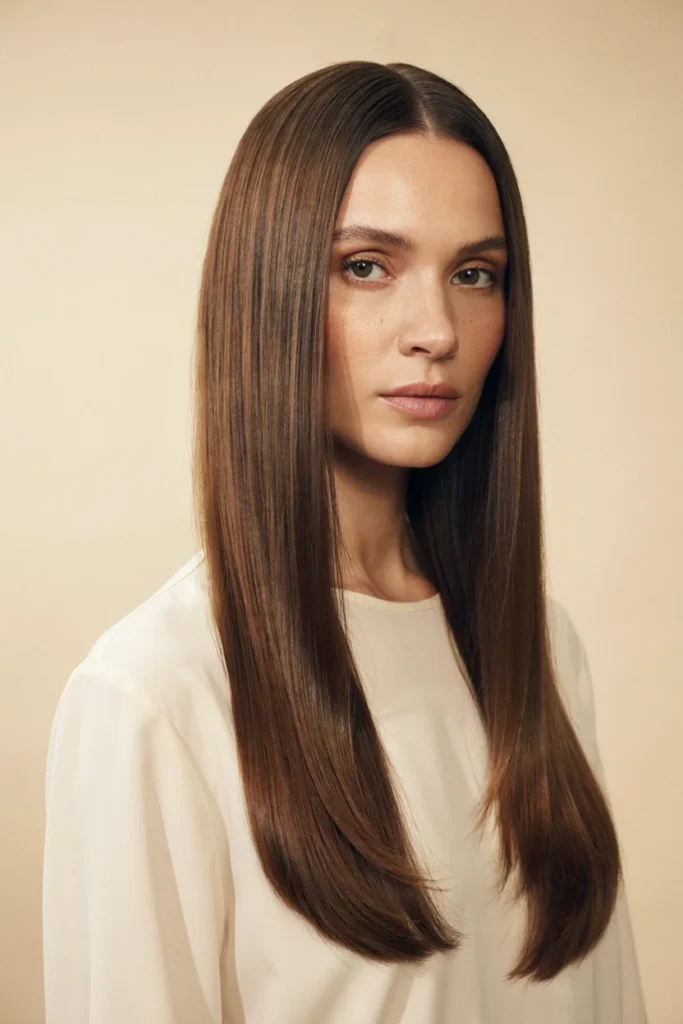 Glass-Hair Straight Hairstyle