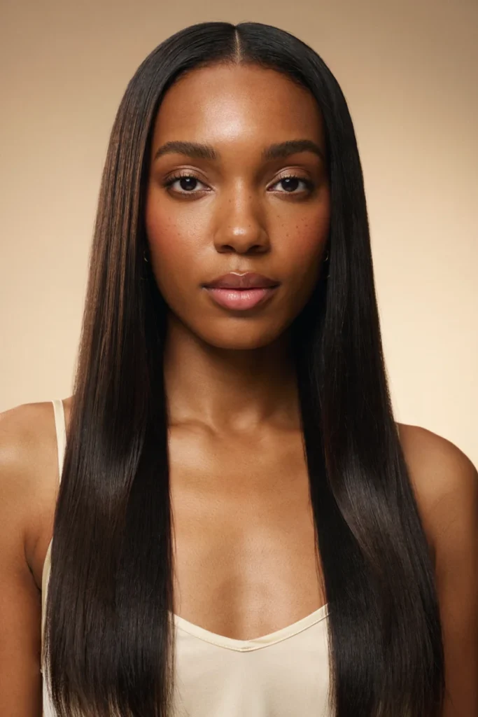 Glossy Straight Hair
