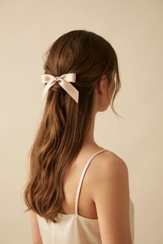 Half-Up Bow Hairstyle