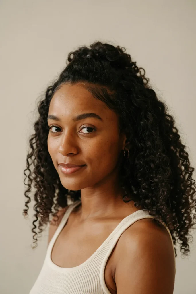 Half-Up Half-Down Curls