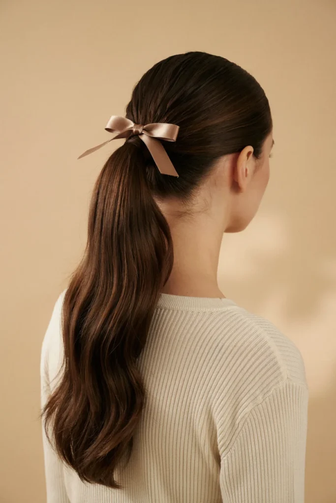 High Ponytail With a Bow