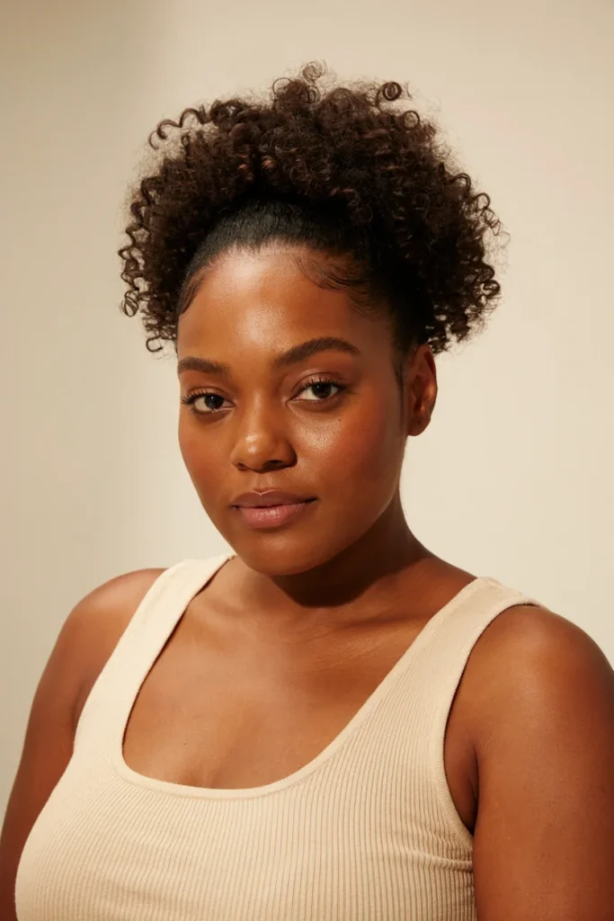 High Puff with Defined Curls