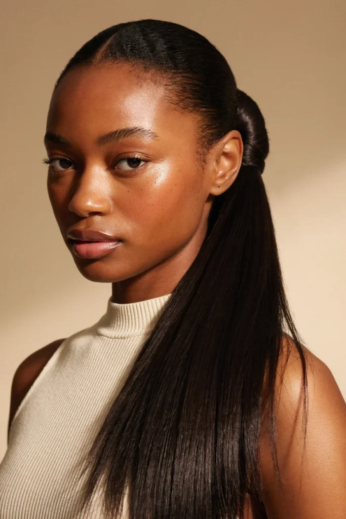 High Straight Ponytail