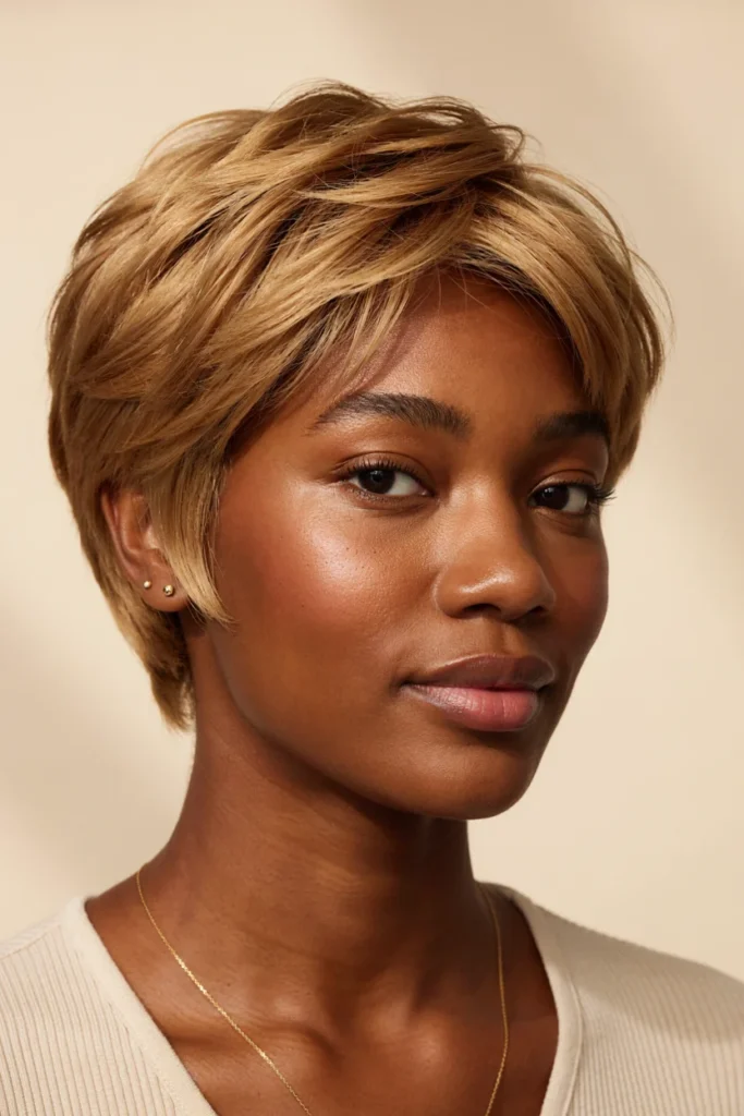 Honey Blonde Pixie