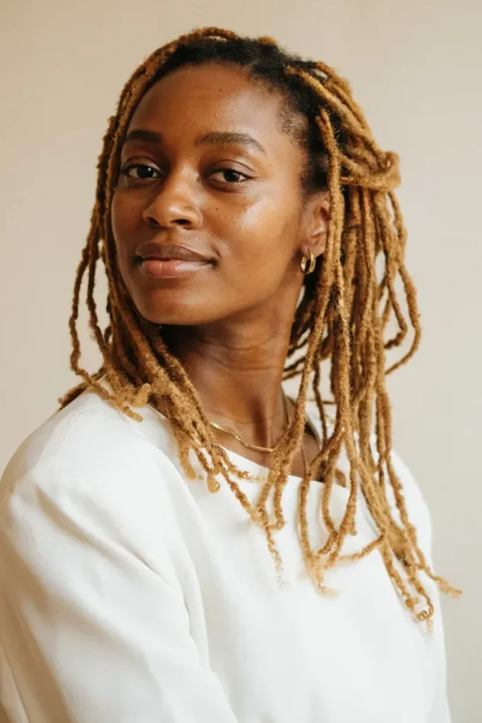 Honey Blonde Thin Locs