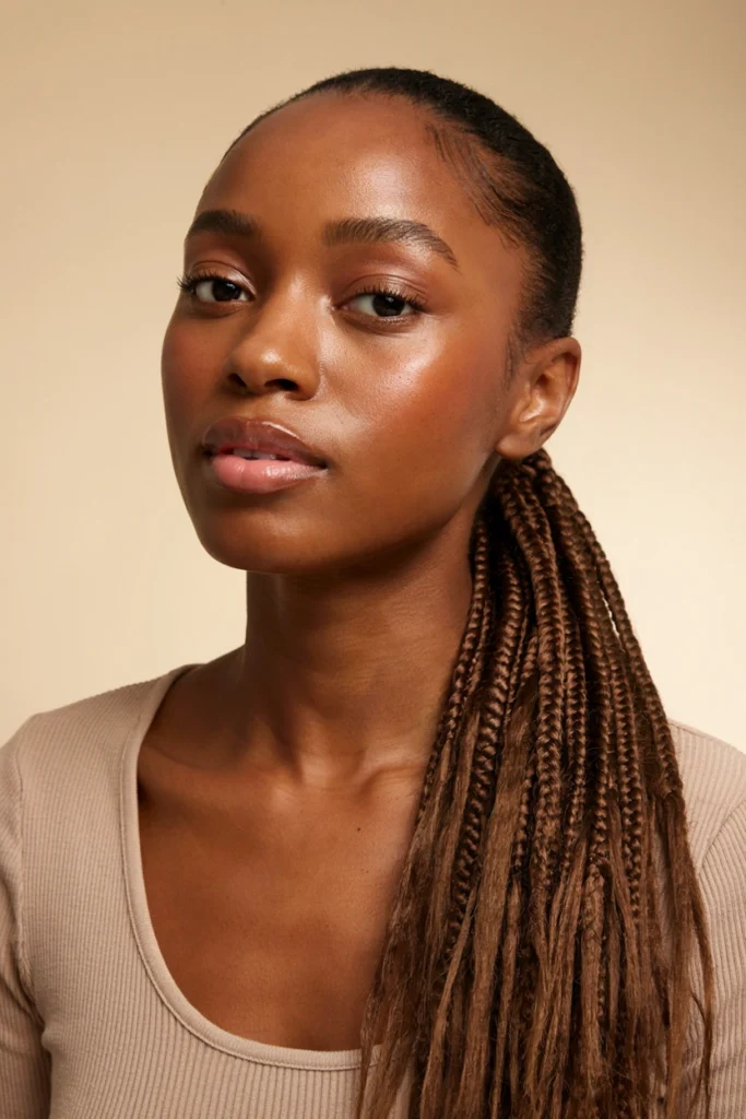 Jumbo Braided Ponytail with Shaved Sides