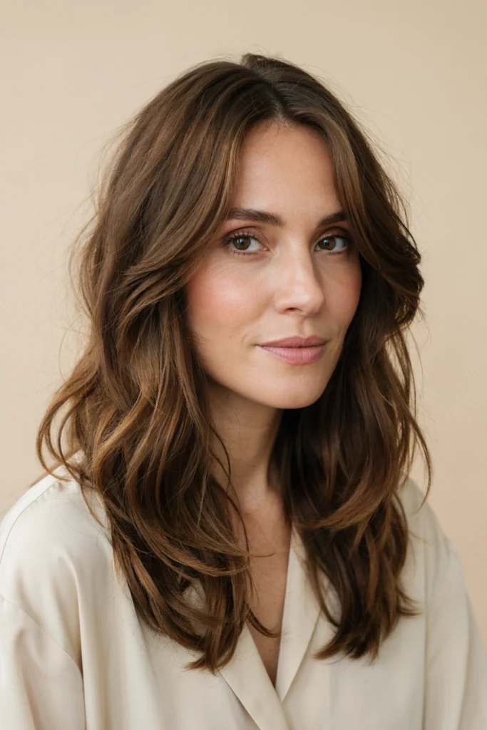Layered Lob With Loose Curls