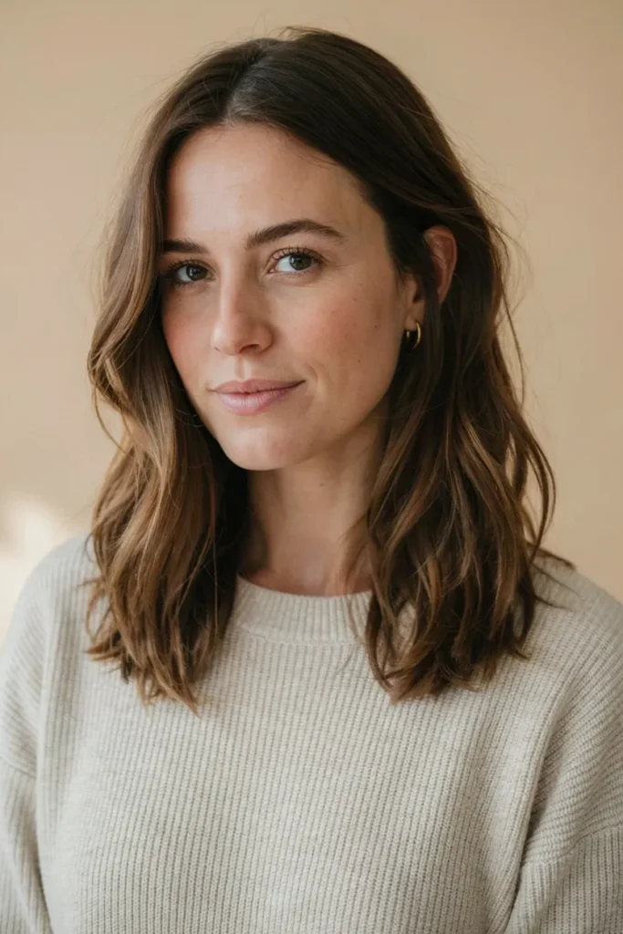Low-Maintenance Lob for Thick Hair
