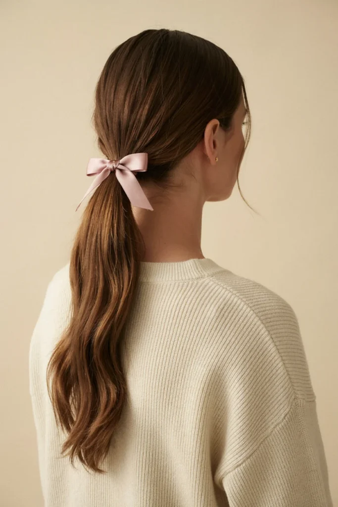 Pink Bow Hairstyle