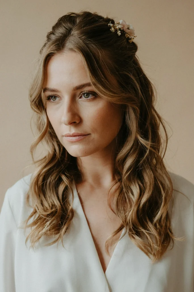Romantic Half-Up Waves