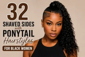 32 Shaved Sides with Ponytail Hairstyles for Black Women