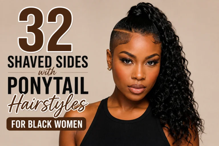32 Shaved Sides with Ponytail Hairstyles for Black Women