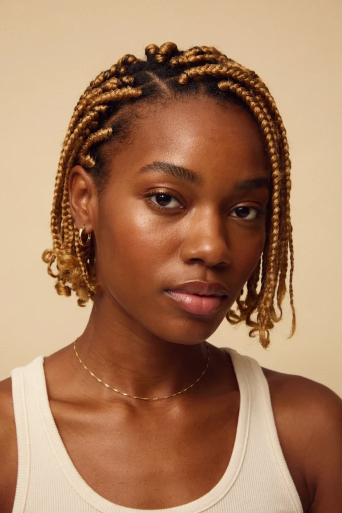 Short Blonde Crochet Twists