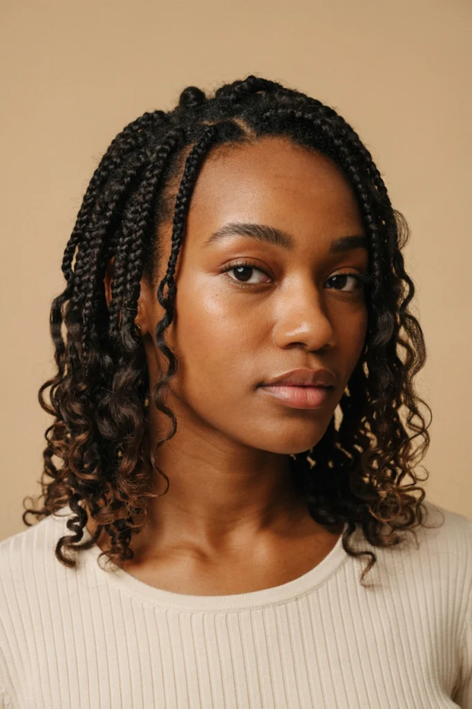 Short Crochet Twists With Boho Curls
