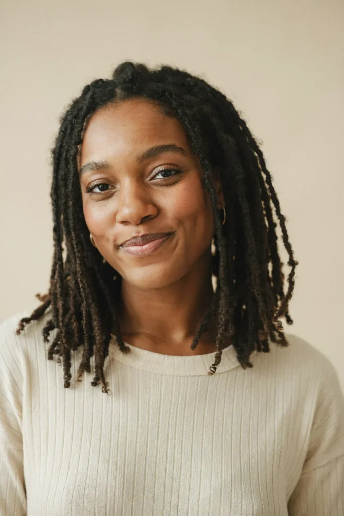 Shoulder-Length Thin Locs
