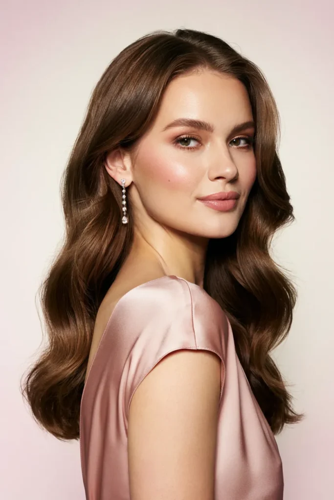 Side-Swept Glam Curls