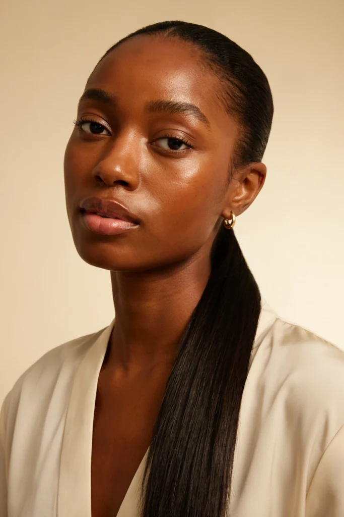 Side-Swept Ponytail with an Undercut