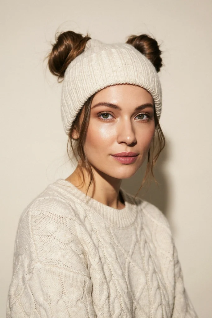Space Buns With a Beanie