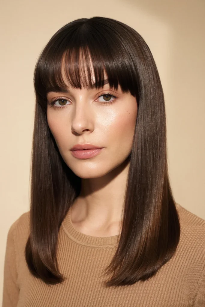 Straight Hair with Micro Bangs