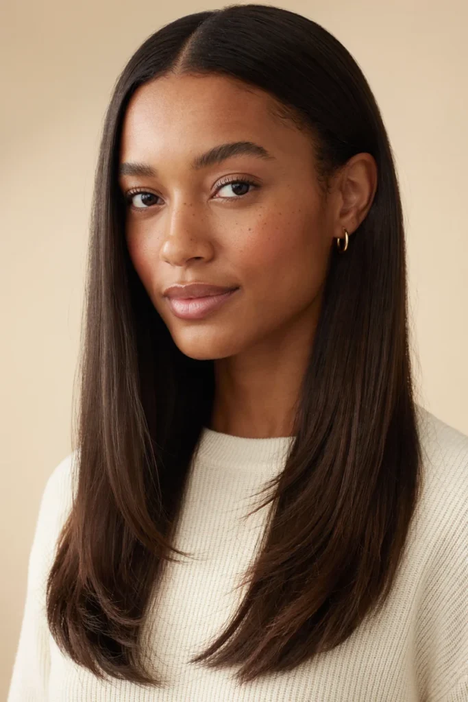 Straight Hair with Subtle Layers