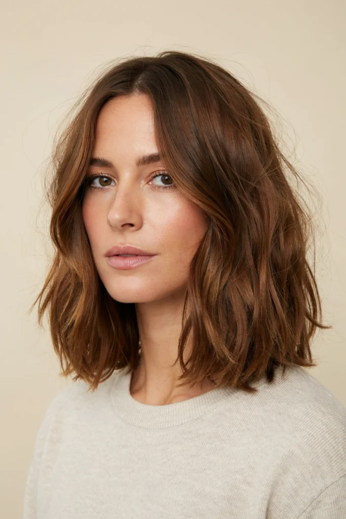 Textured Lob With Face-Framing Layers