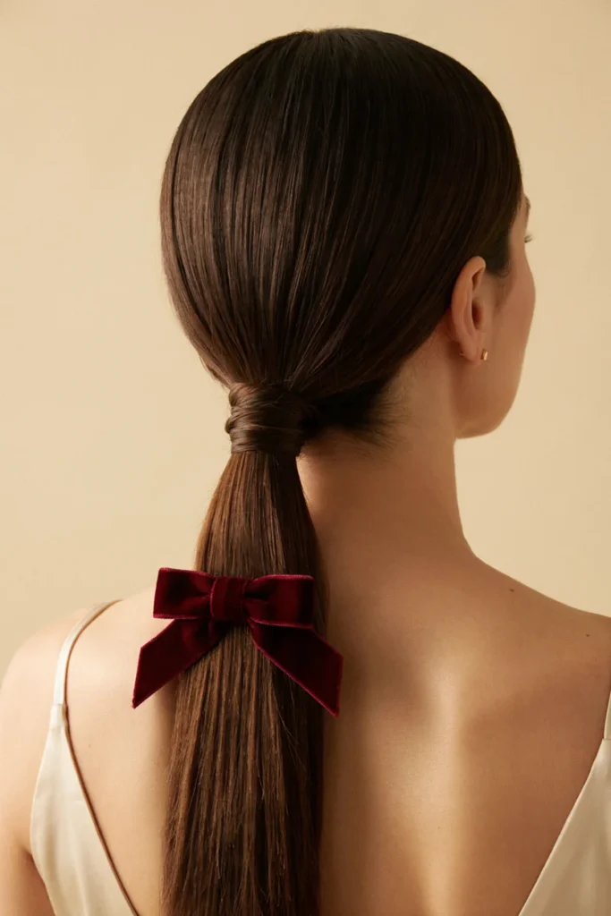 Velvet Bow Hairstyle