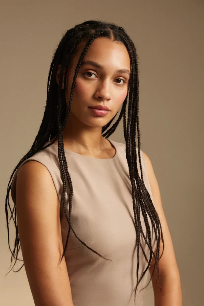 Long Waist-Length Thin Locs