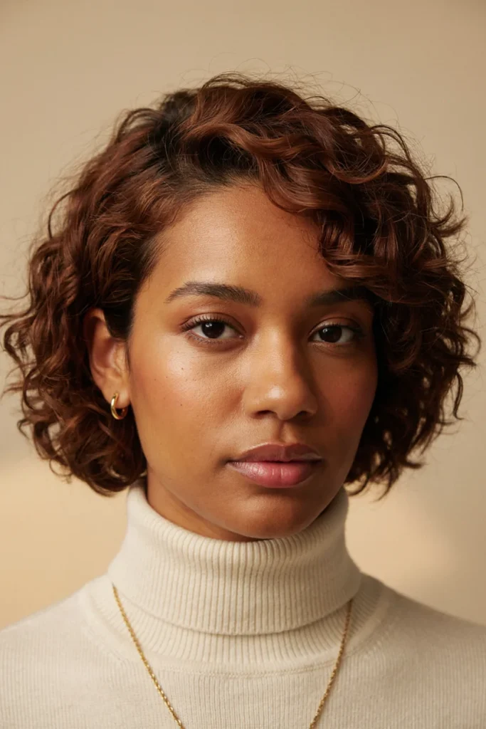 Auburn Curly Bob