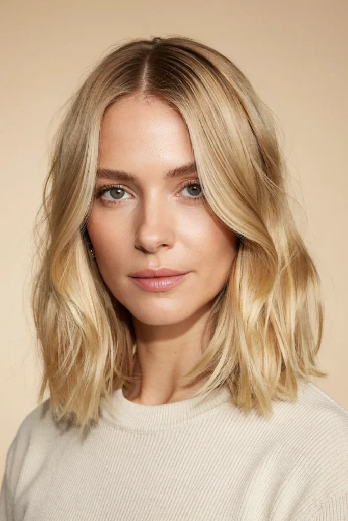 Blonde Bob With Face-Framing Highlights