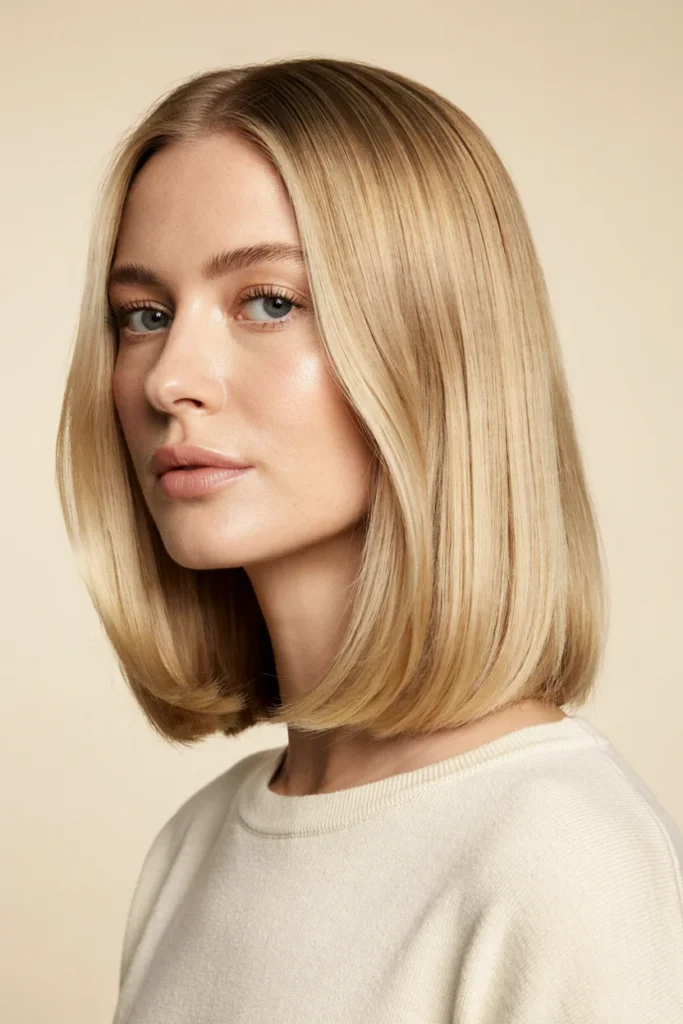Blonde Inverted Bob