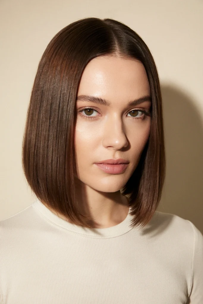 Blunt Brown Bob