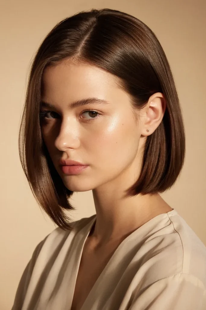 Brown Angled Bob