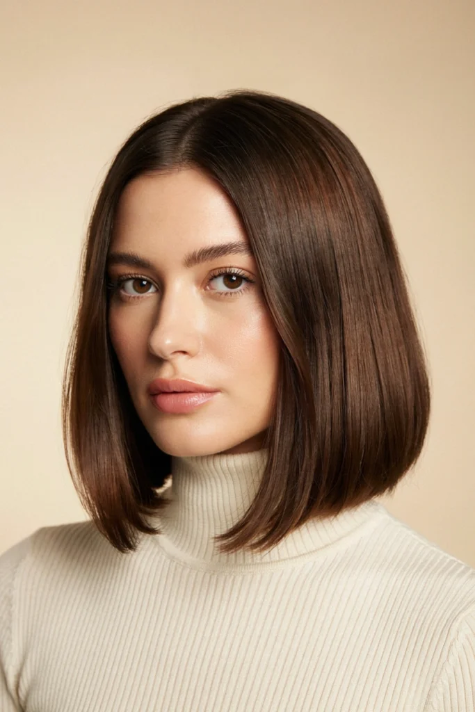 Brown Inverted Bob