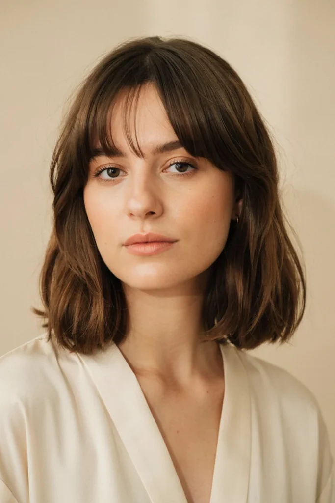 Classic Chin-Length Bob with Wispy Bangs