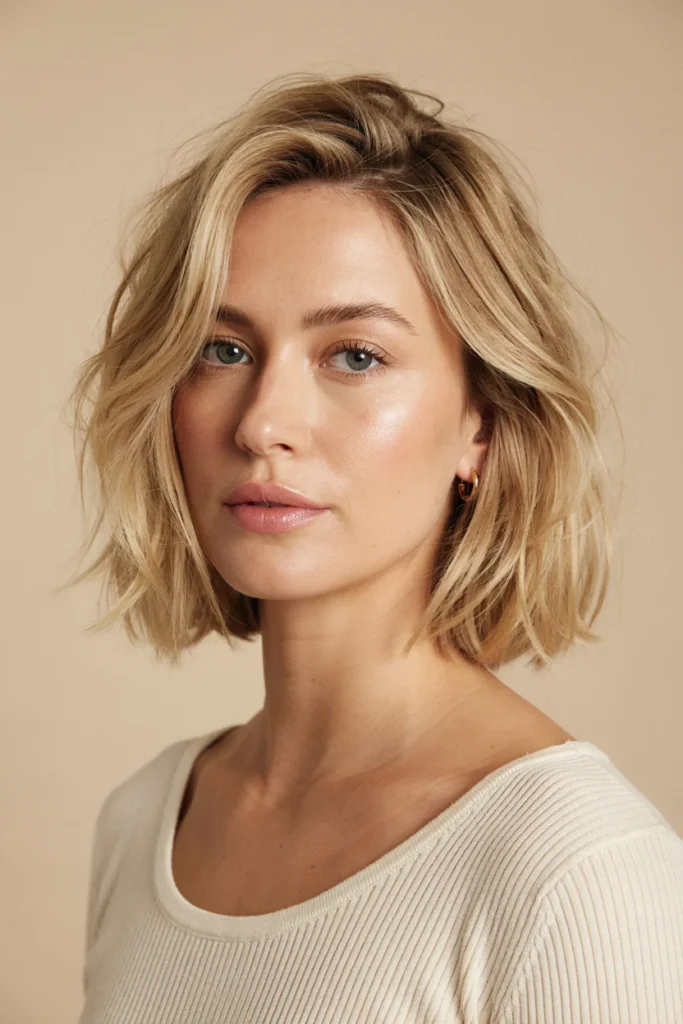 Choppy Blonde Bob
