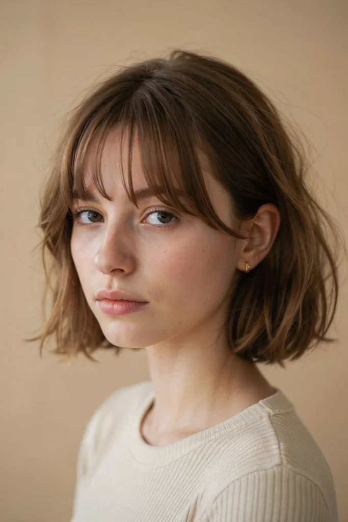 Choppy Bob with Curtain Bangs