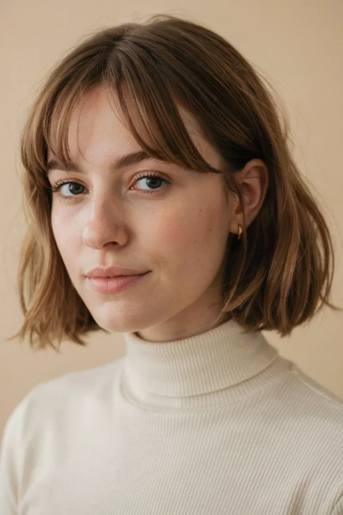 Choppy Bob with Side-Swept Bangs