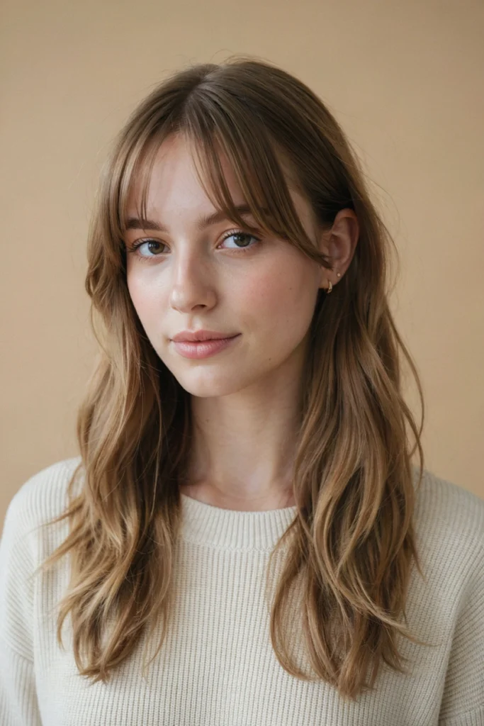 Curtain Bangs With Face-Framing Layers