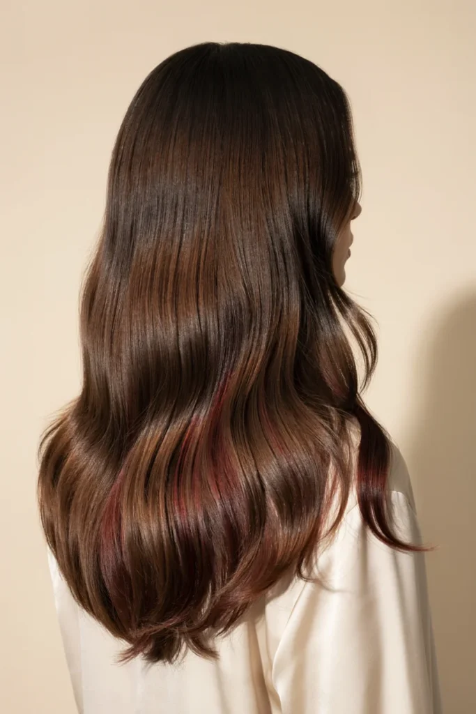 Dark Cherry Cola Balayage