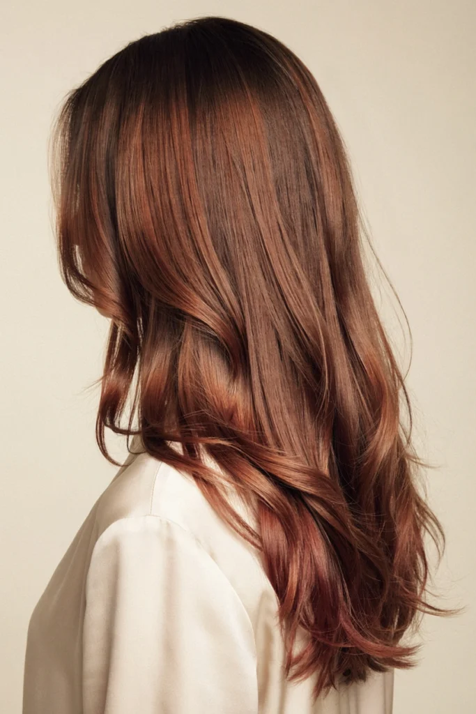 Dark Red Copper Balayage